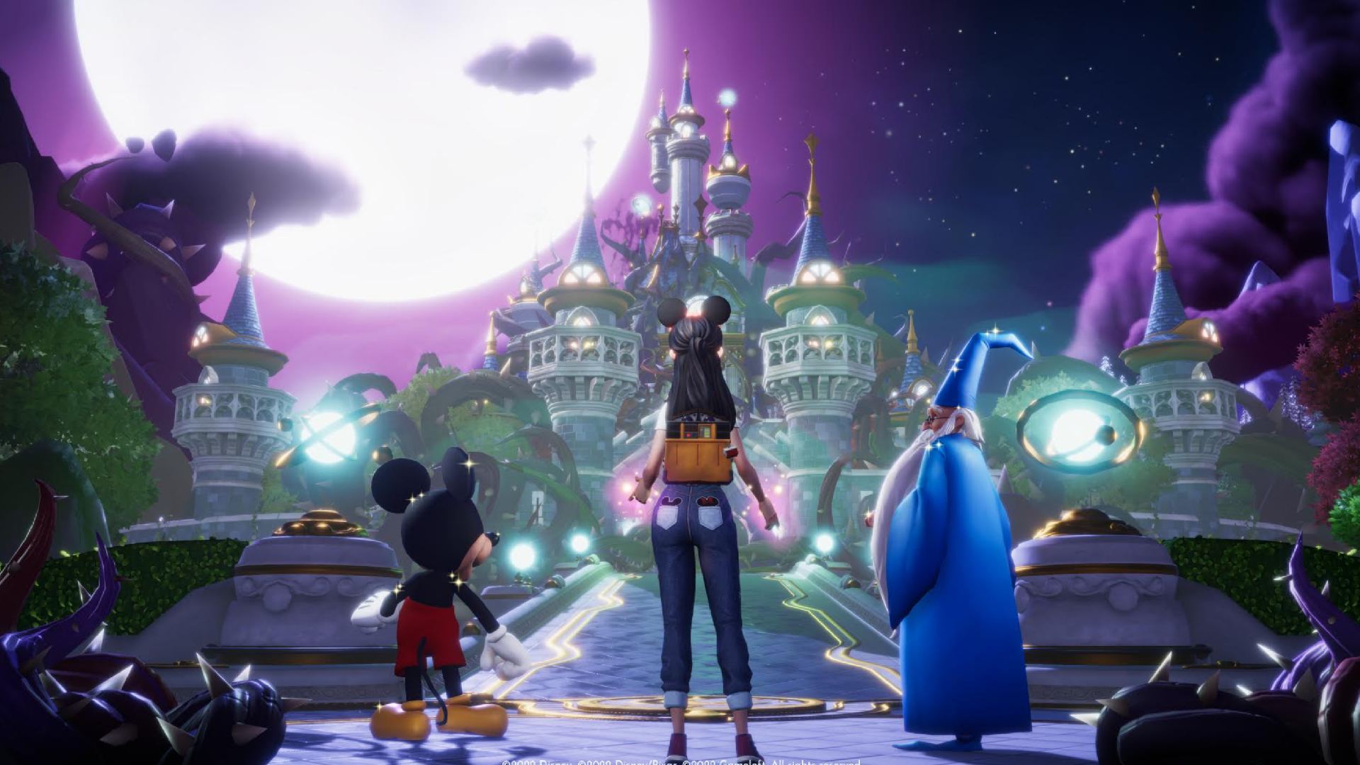 Disney Dreamlight Valley เพิ่มเลเวลมิตรภาพอย่างรวดเร็ว: ผู้เล่นสามารถเห็น Merlin และ Mickey มองไปที่ Dream Castle