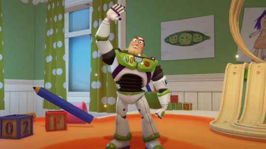 Disney Dreamlight Valley Toy Story DLC Udgivelsesdato: Buzz kan ses i Toy Story Realm