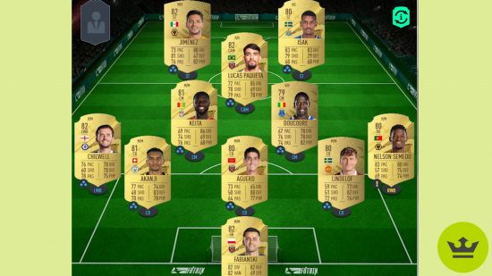 FIFA 23 around the world SBC solution: A line up of football players