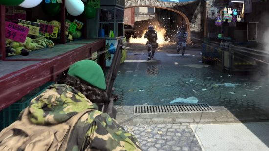 Modern Warfare 2 3rd Person: A player can be seen shooting enemies