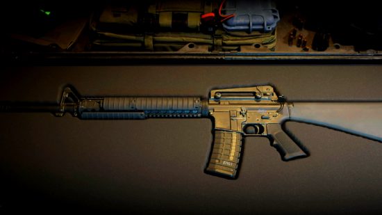 Modern Warfare 2 best m16 loadout: an image of the rifle in the gunsmith