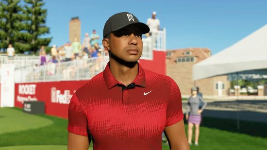 pga tour 2k23 game pass tiger woods looking into the distance