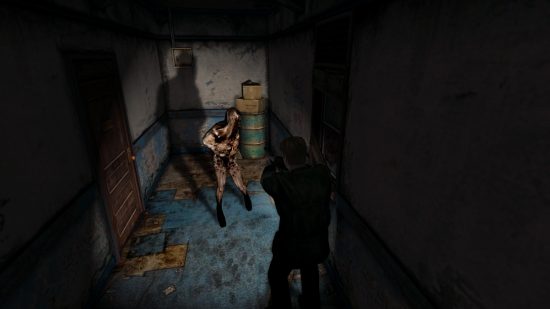 silent hill the short message release date fighting in a corridor