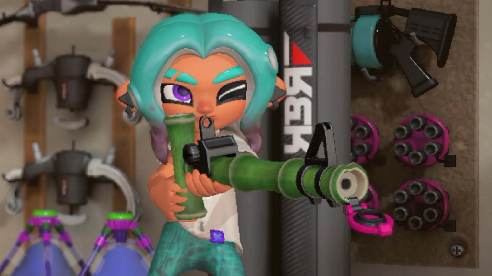 Splatoon 3 Best Weapons: The charger can be seen.