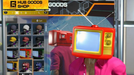 Street Fighter 6 Battle Hub: an image of the Hub Goods Shop UI in-game