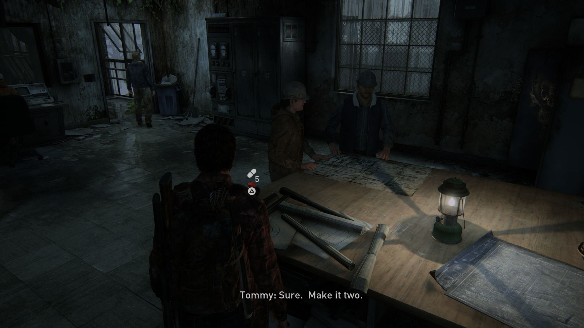 The Last of Us Part 1 Tommy's Dam Collectible Locations: Joel can be seen looking at the collectible