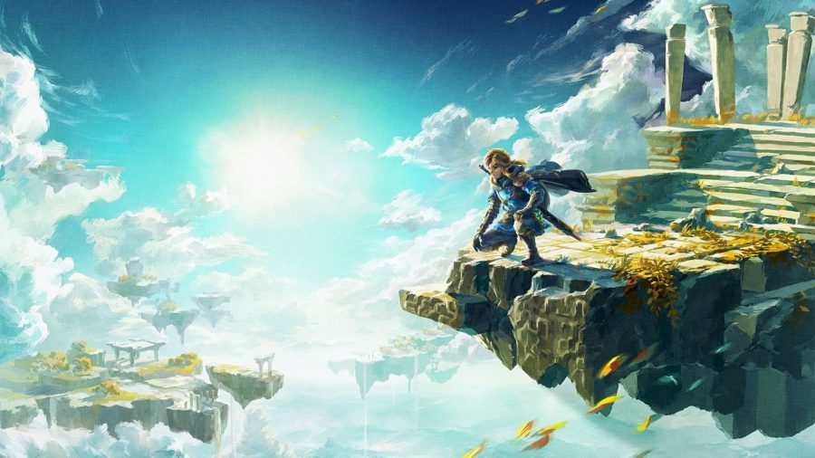 The Legend of Zelda Tears of the Kingdom: Link can be seen looking down from Hyrule
