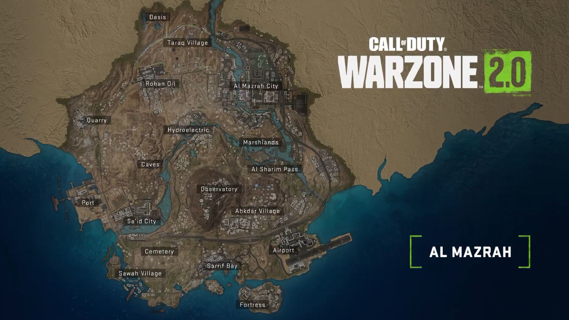 Warzone 2 Map: The Warzone 2 map with all the POI locations can be seen