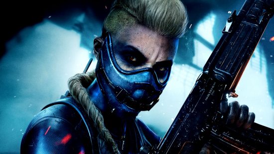 Warzone 2 PS Plus: an image of Wraith in a blue face mask