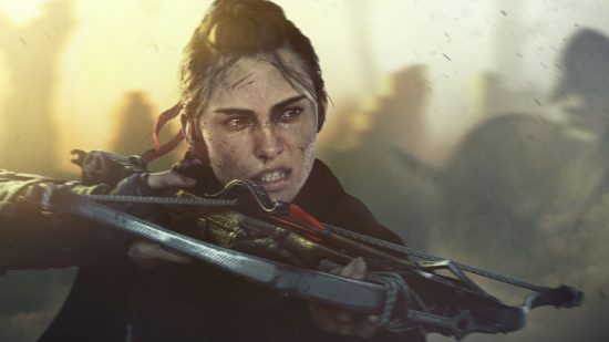 A Plague Tale Requiem Best Skills: Amicia can be see aiming her crossbow
