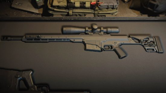 Best Modern Warfare 2 MCPR 300 loadout: the MCPR-300 sniper rifle in a gun box