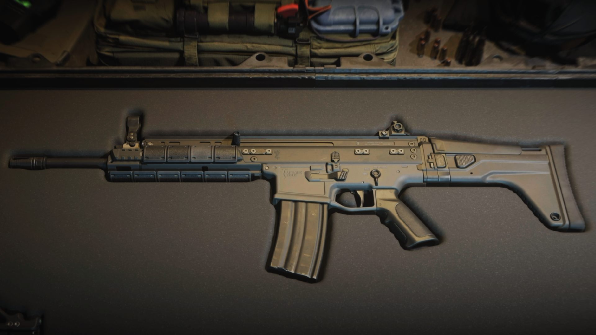 Modern Warfare 2 Best Assault Rifle: The TAQ-56 can be seen in the menu