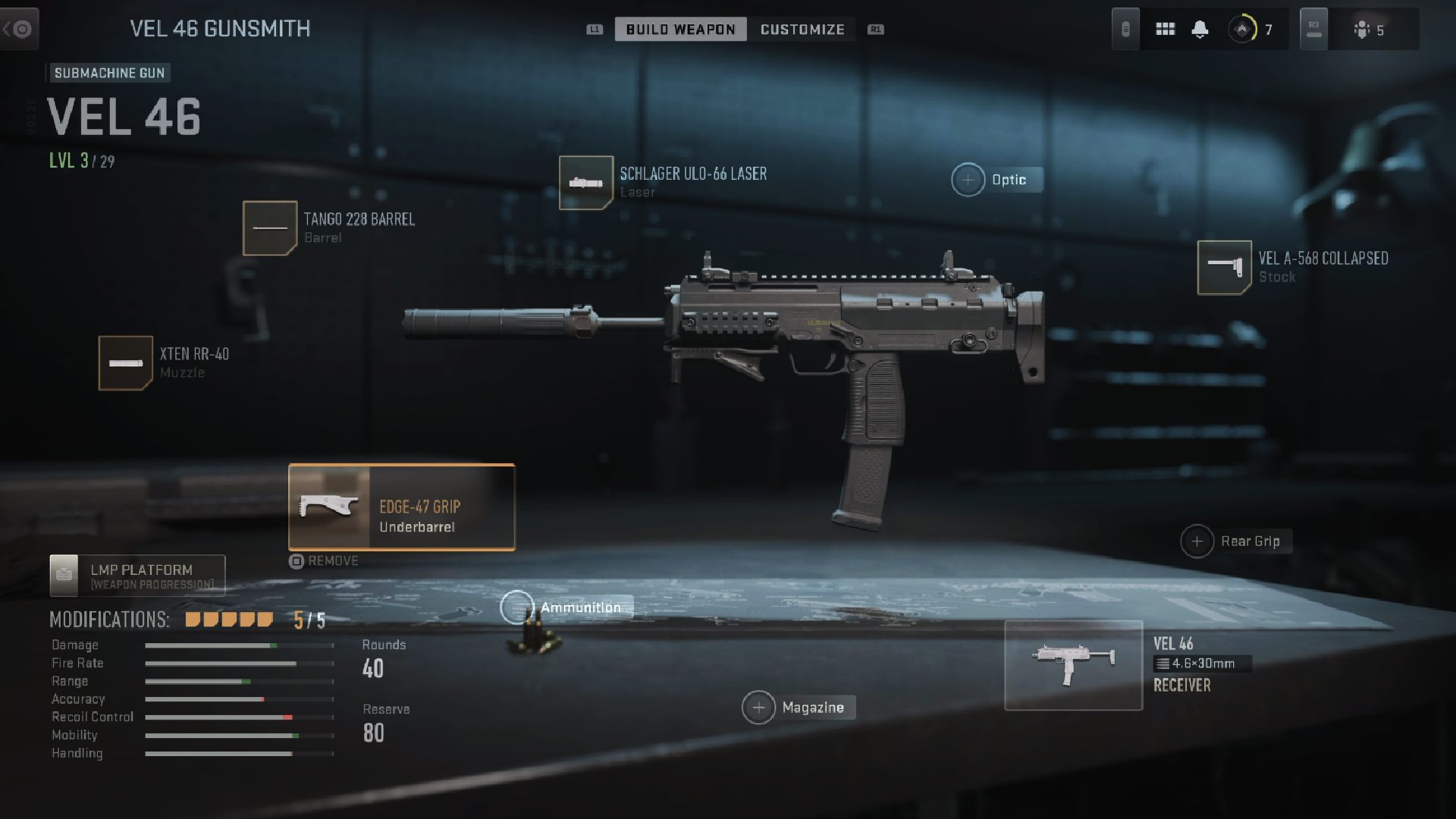 Best Modern Warfare 2 VEL 46 Loadout: The VEL 46 can be seen in the menu with the loadout