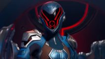 Fortnite VPN: image shows a character wearing futuristic full-body armour.