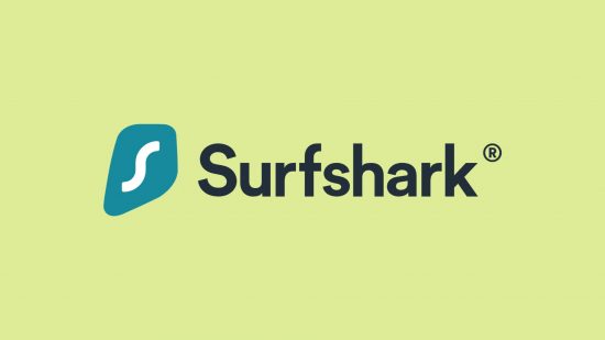 Fortnite VPN: Surfshark. Image shows the company logo.