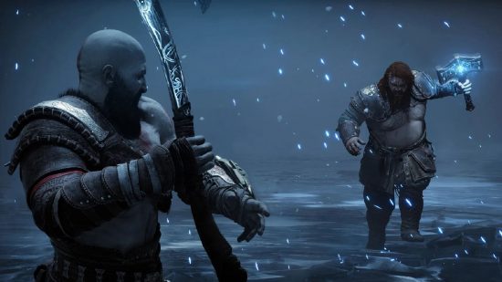 God of War Ragnarok Review Embargo: Kratos can be seen attacking Thor