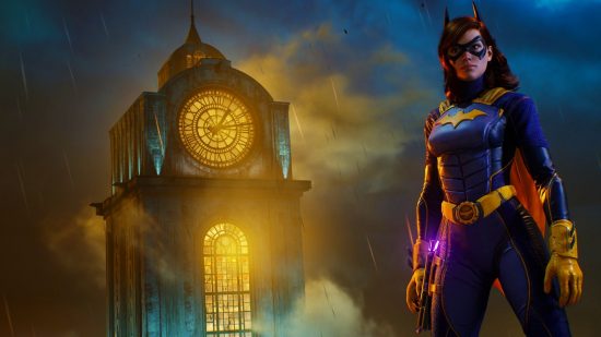 gotham knight switch characters batgirl on a rooftop