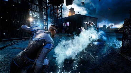 Gotham Knights Unlock Momentum Abilities: Nightwing can be seen performing an attack
