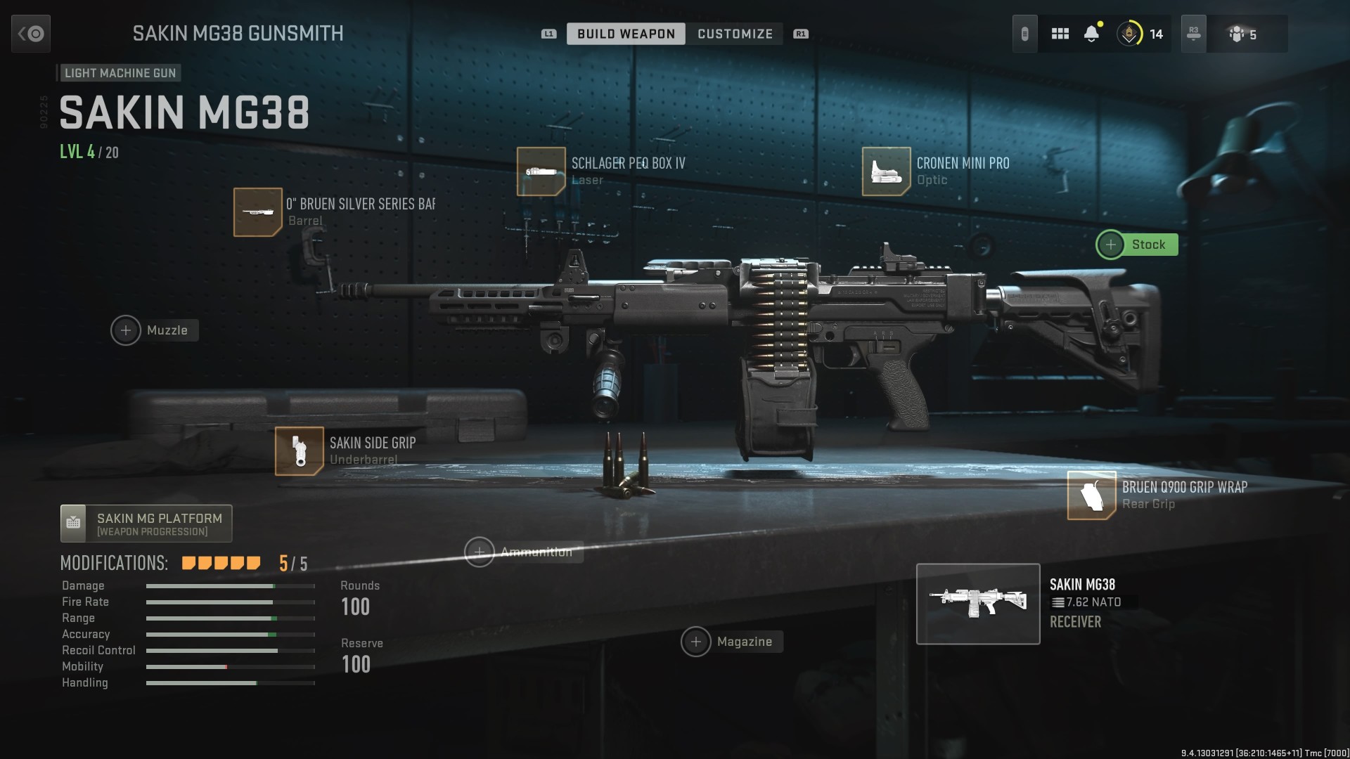 Modern Warfare 2 Sakin MG38 loadout best attachments and class setup