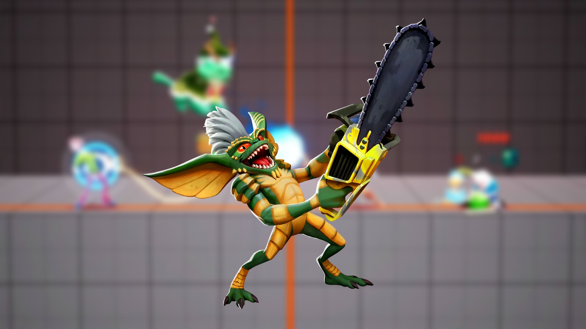 MultiVersus Tier List: Stripe can be seen with his chainsaw