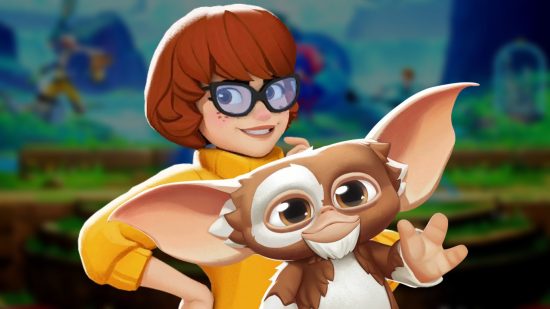 MultiVersus update two big dev comment: an image of Velma from Scooby Do and Gizmo from Gremlins