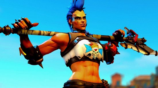 Overwatch 2 post launch balancing changes update: an image of Junker Queen and her abs