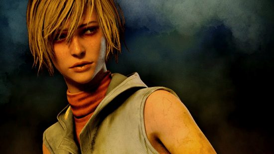 Silent Hill director interview new games: an image of a blonde woman in an orange turtleneck