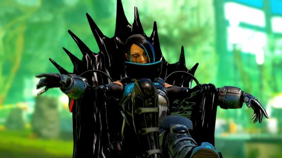 Apex Legends Catalyst complaints scan counter: an image of the woman on her ferrofluid throne