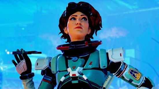 Apex Legends Horizon bug fix finishing move spam: an image of a red haired woman thinking
