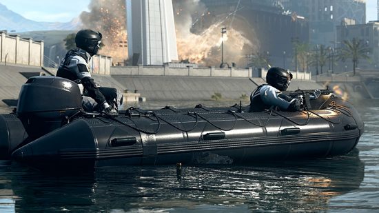 Warzone 2 Server Status: Two players can be seen in a boat