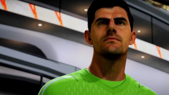 FIFA 23 free World Cup promo player items: an image of Courtois in a green shirt
