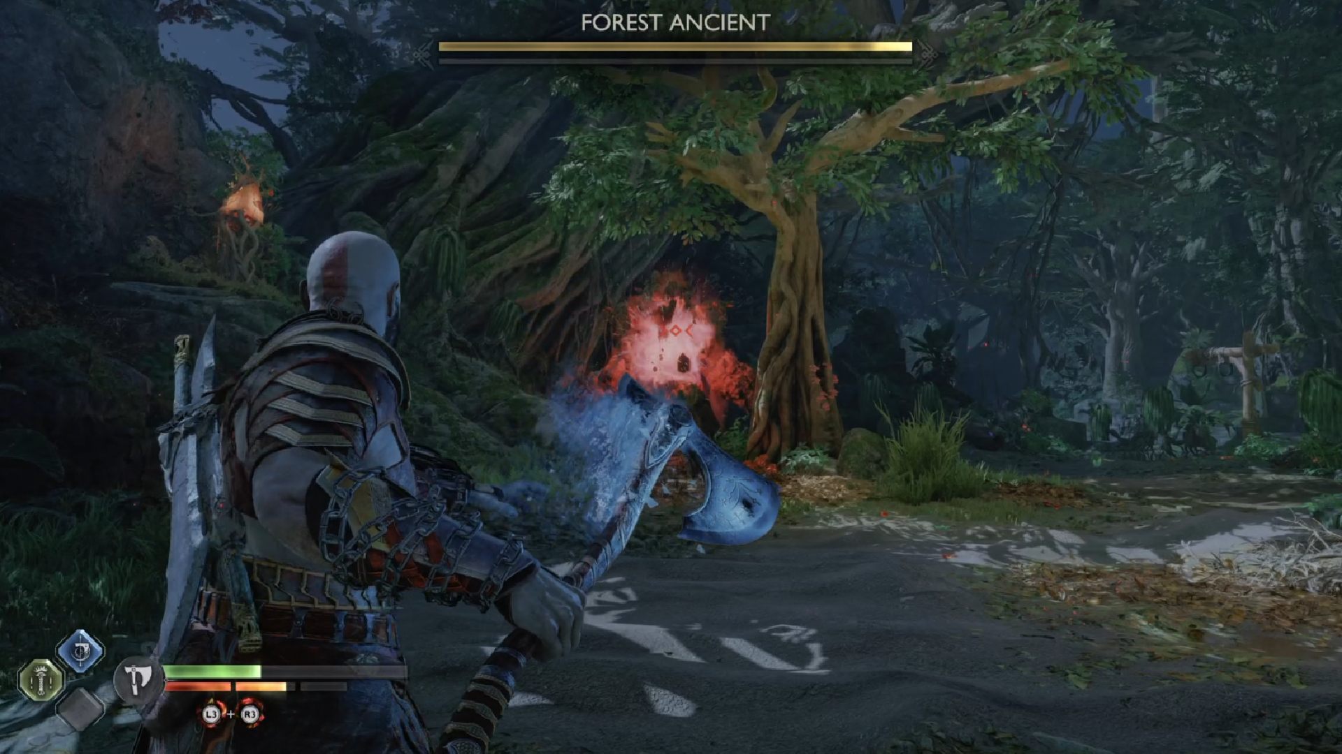 God of War Ragnarok Chaos Flame Locations: Kratos can be seen fighting a Forest Ancient
