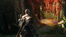 God of War Ragnarok Draugr Holes: Kratos can be seen in Vanaheim