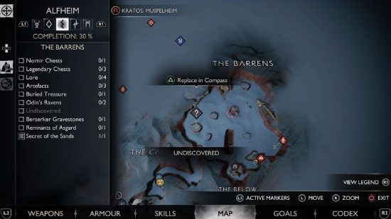 God of War Ragnarok Draugr Holes: The location can be seen on the map