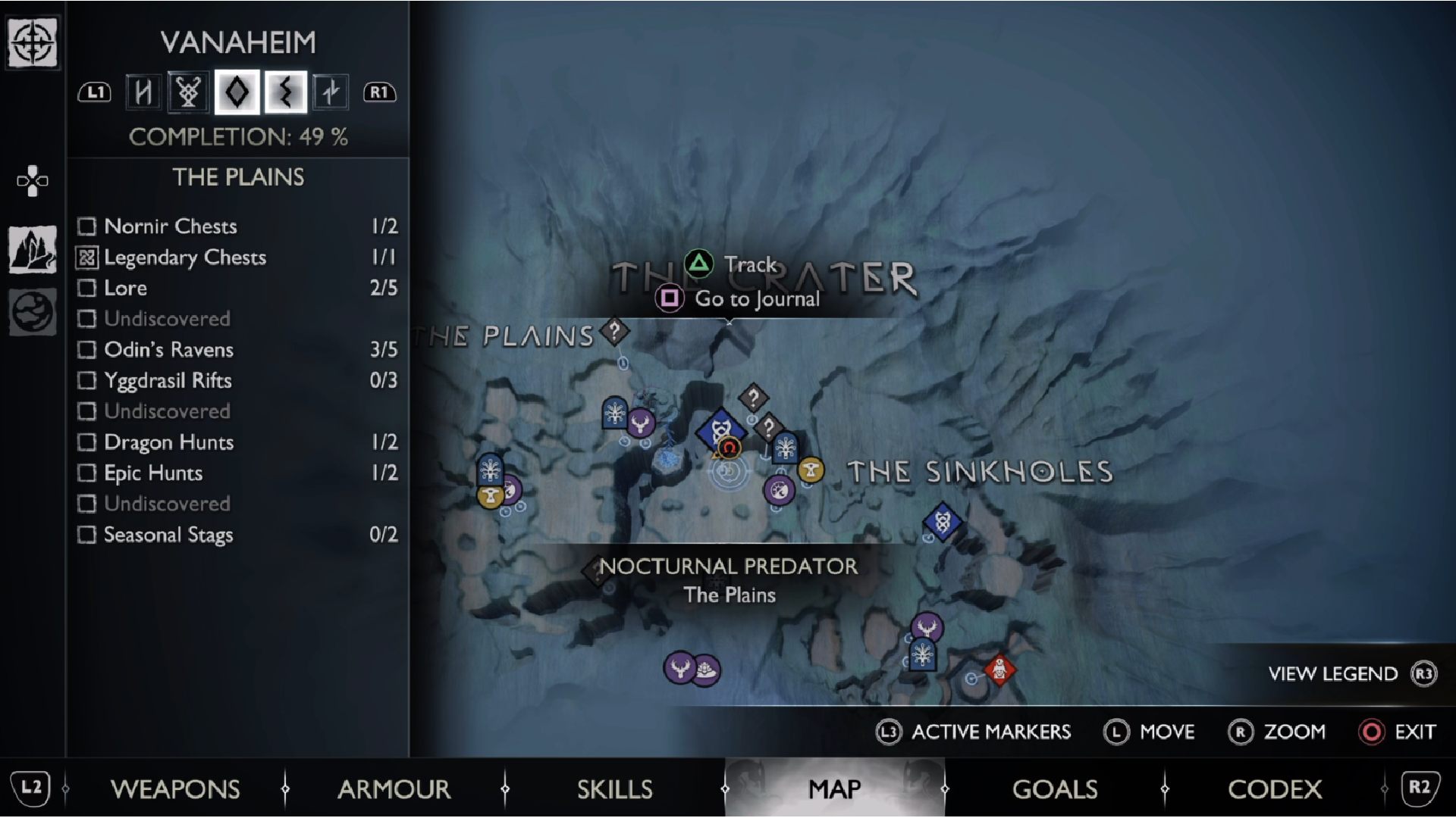 God of War Ragnarok Gale Flame Locations: The map of The Crater can be seen