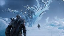 God of War Ragnarok Ravens Locations: Kratos and Atreus can be seen looking at the Raven tree
