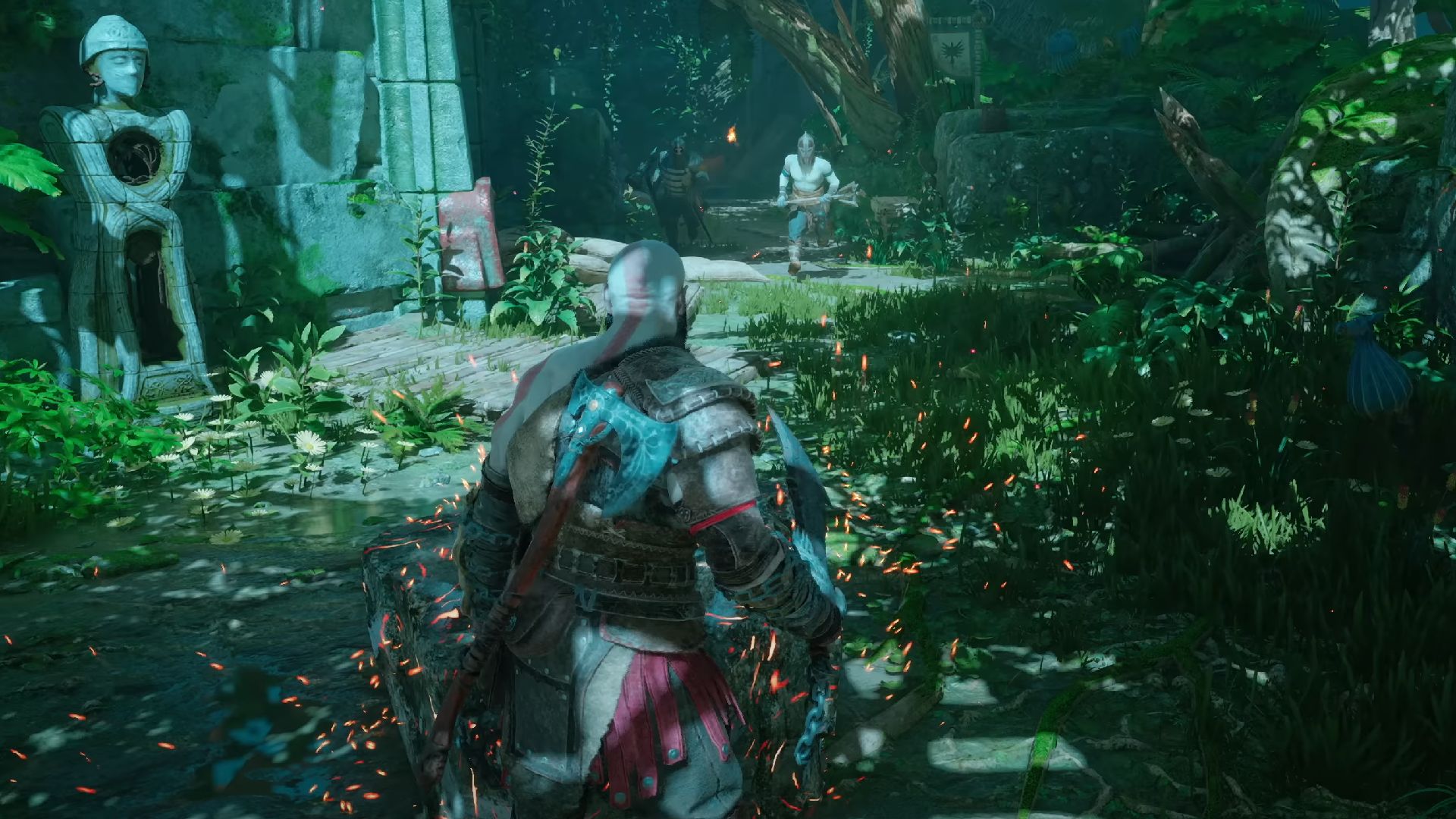 God of War Ragnarok Weapons: Kratos can be seen holding the Blades of Chaos