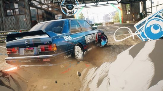 Need For Speed Unbound Game Pass: A car can be seen racing