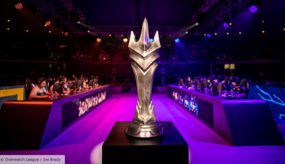 Overwatch League Grand Finals 2022 esports importance: The OWL trophy in the Grand Finals arena