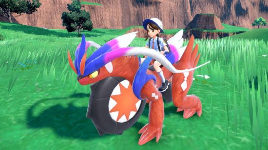 Pokemon Scarlet and Violet Earty Access: The player can be seen riding a legendary