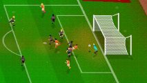 Retro Goal Nintendo Switch: A screenshot of a 16-bit soccer game