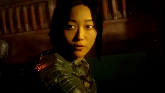 The Callisto Protocol photo mode behind the scenes: an image of Karen Fukuhara in-game