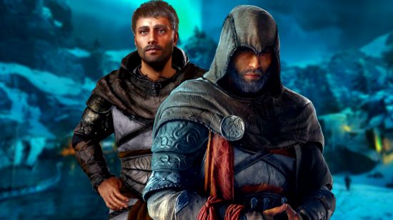 Assassin's Creed Valhalla Basim Hytham Hidden Ones AMA: an image of the two characters on a blurred background