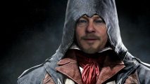 Norman Reedus as Sam Porter brdiges from death stranding in assassin's creed