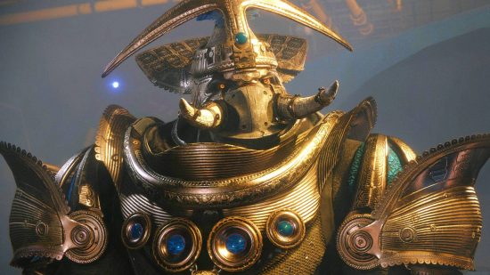 Destiny 2 Jade Rabbit disabled exoitc perk: an image of an armoured creature from the looter shooter