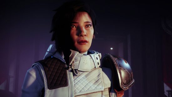 Destiny 2 Revision Zero drone triumph: A shot of Ana Bray with a concerned expression