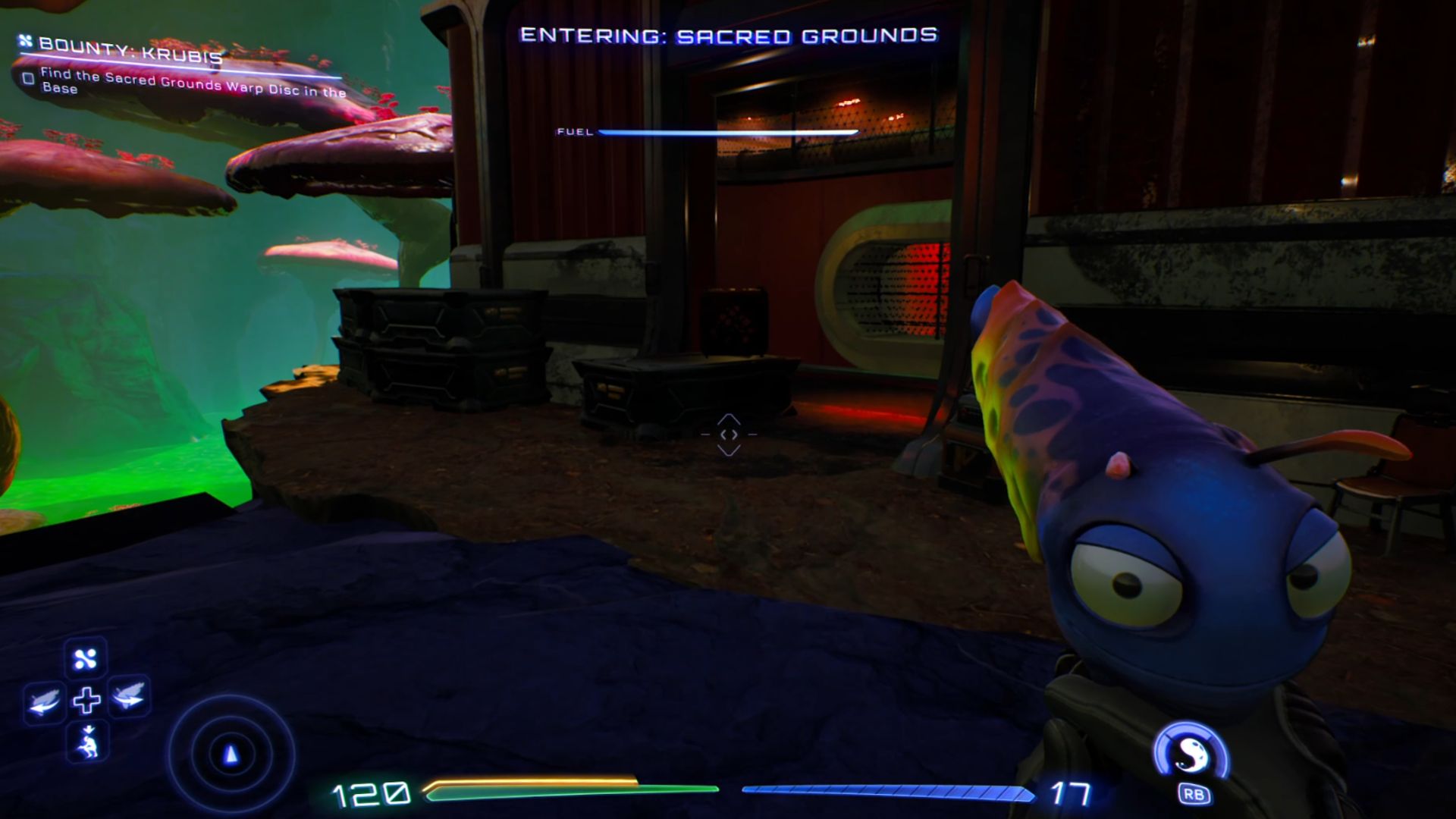 High On Life Warp Discs: The building with the disc can be seen