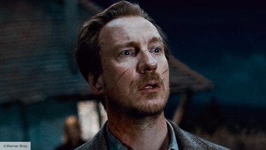 Hogwarts Legacy werewolves: A shot from the Harry Potter films of Remus Lupin with a surprised expression