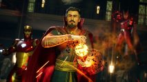 Midnight Suns New Game Plus: Doctor Strange, Iron Man, and Scarlet Witch can be seen