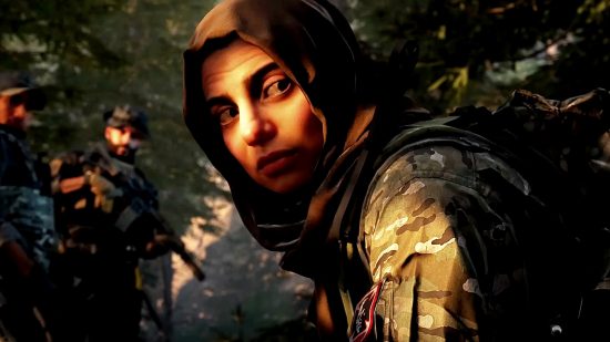 Warzone 2 KD Tracker delay: an image of Farah from the MW2 raid trailer